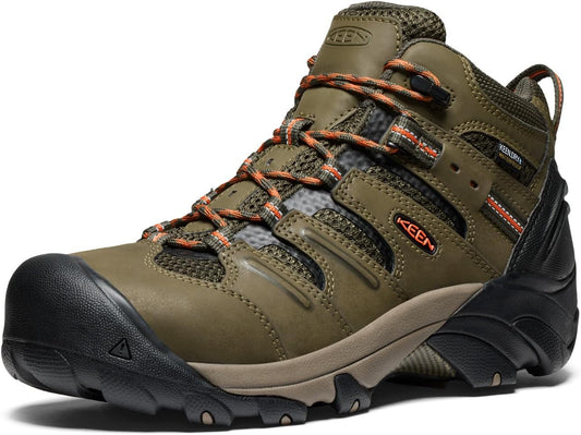 KEEN Utility Men's Lansing Mid Steel Toe Waterproof Work Boots