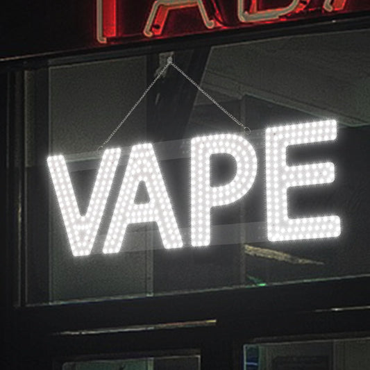 LED VAPE Sign for Business - Bright 32x10 Smoke Shop Display