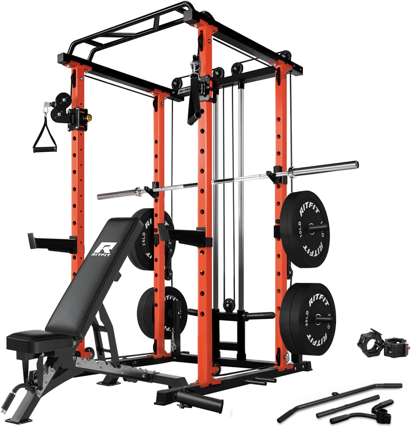 RitFit Power Cage w/ Cable Crossover - 1000LBS Capacity