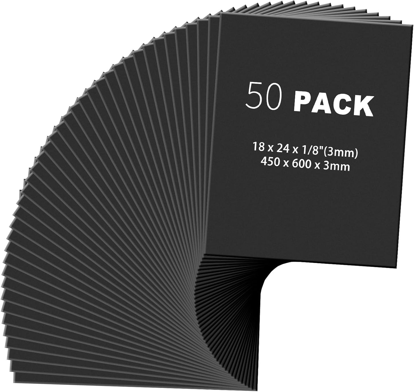 Foam Boards for Presentation and Crafts - 50 Pack, 18 x 24 in