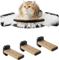 Cat Wall Shelves - 3 Steps Scratch Post & Hammock Bed for Indoor Cats