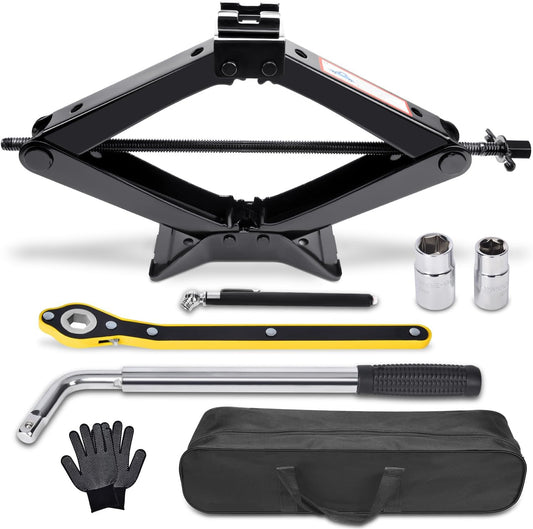 3 Ton Scissor Car Jack Tire Changing Kit for Emergency Use