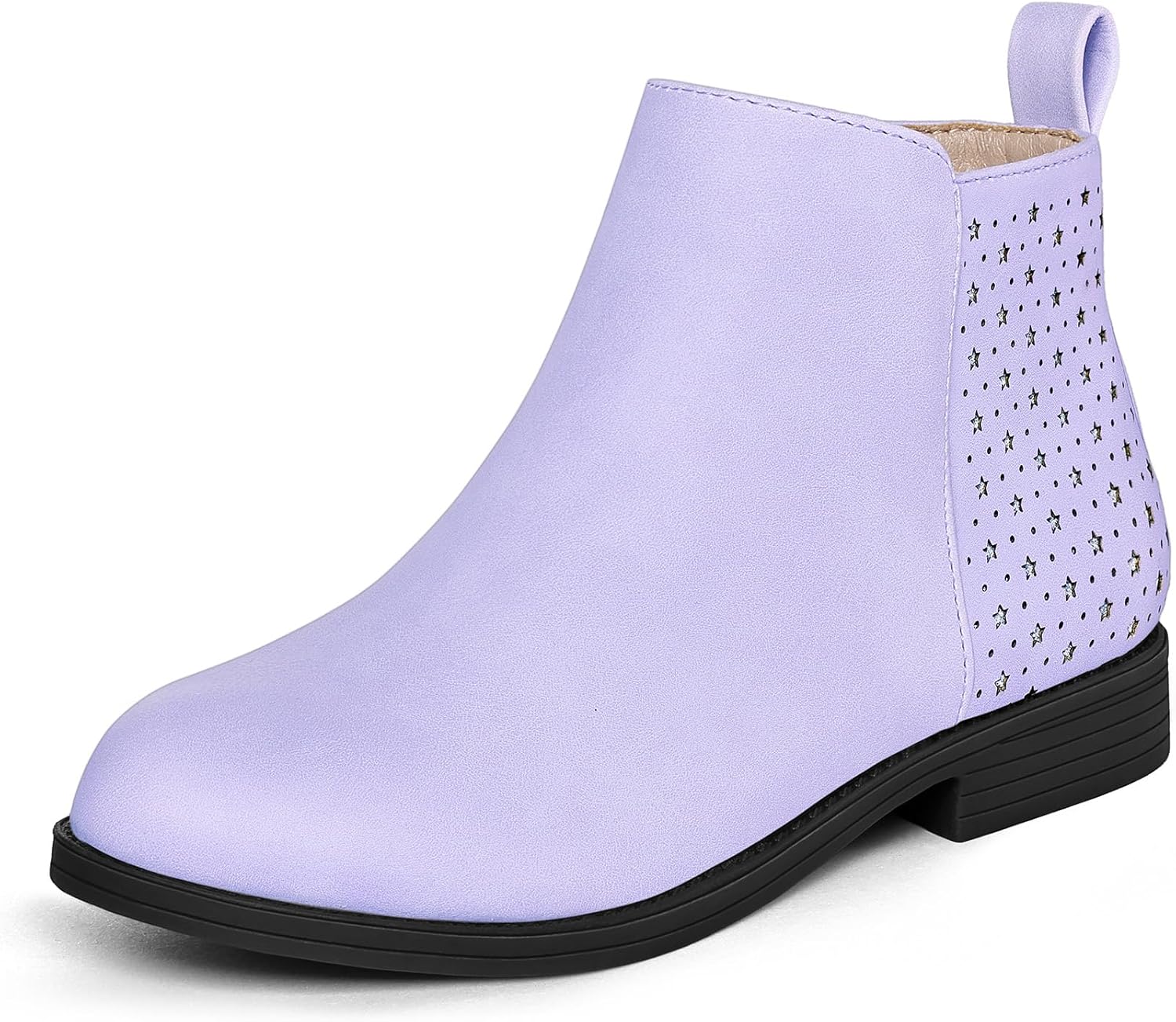 K KomForme Girls Ankle Boots with Side Zipper for Kids