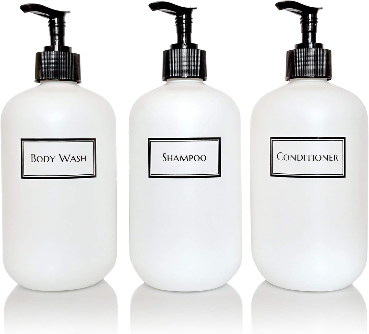 Artanis Home Silkscreened Shower Bottle Set - Pump Perfect!