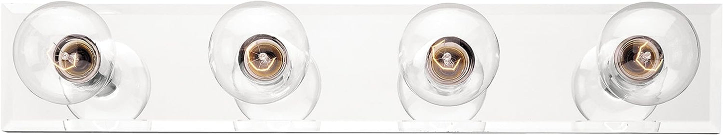 Westinghouse 4-Light Bath Bar Vanity with Beveled Mirror Design