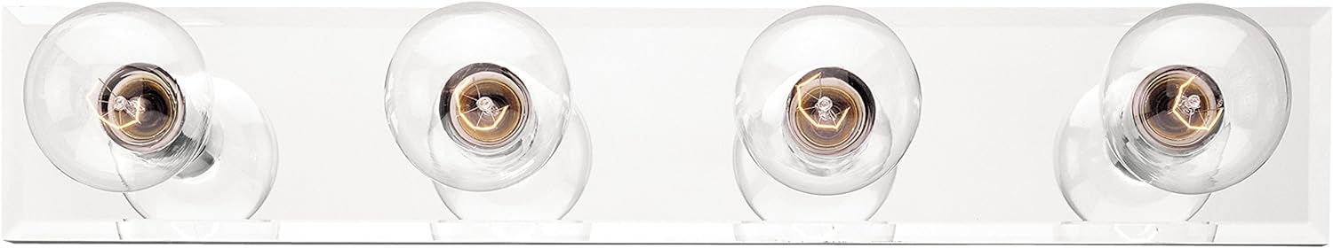 Westinghouse 4-Light Bath Bar Vanity with Beveled Mirror Design