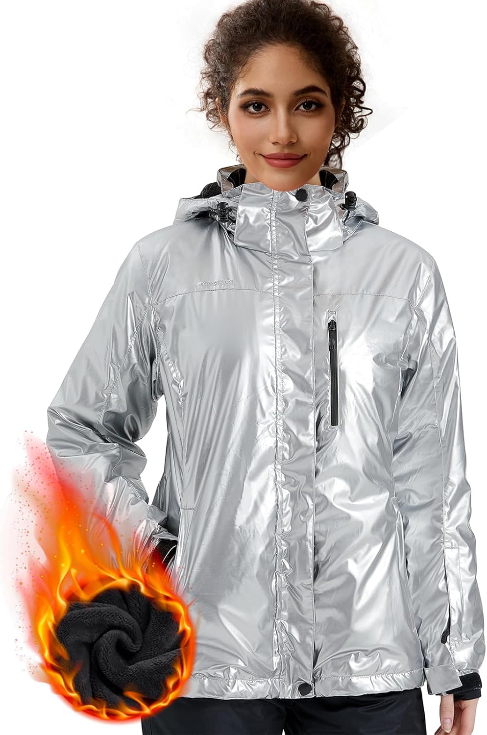 FREE SOLDIER Women's Waterproof Ski Snow Jacket for Winter Fun