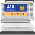 410 Replacement Air Filter MERV 11 16x25x4 2-Pack - Durable HVAC Fit