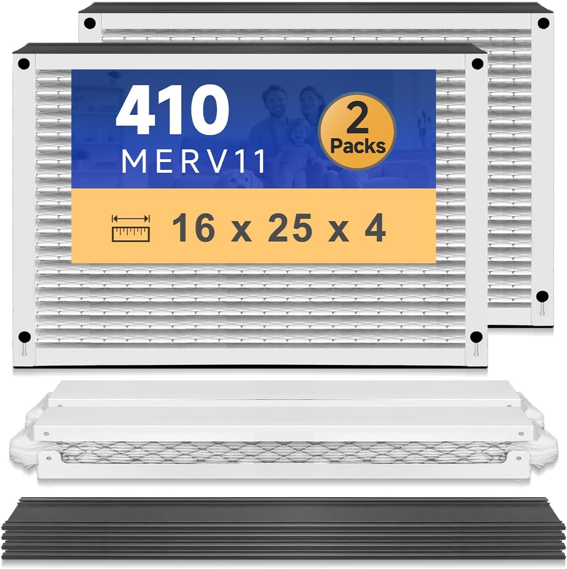 410 Replacement Air Filter MERV 11 16x25x4 for Air Purifiers