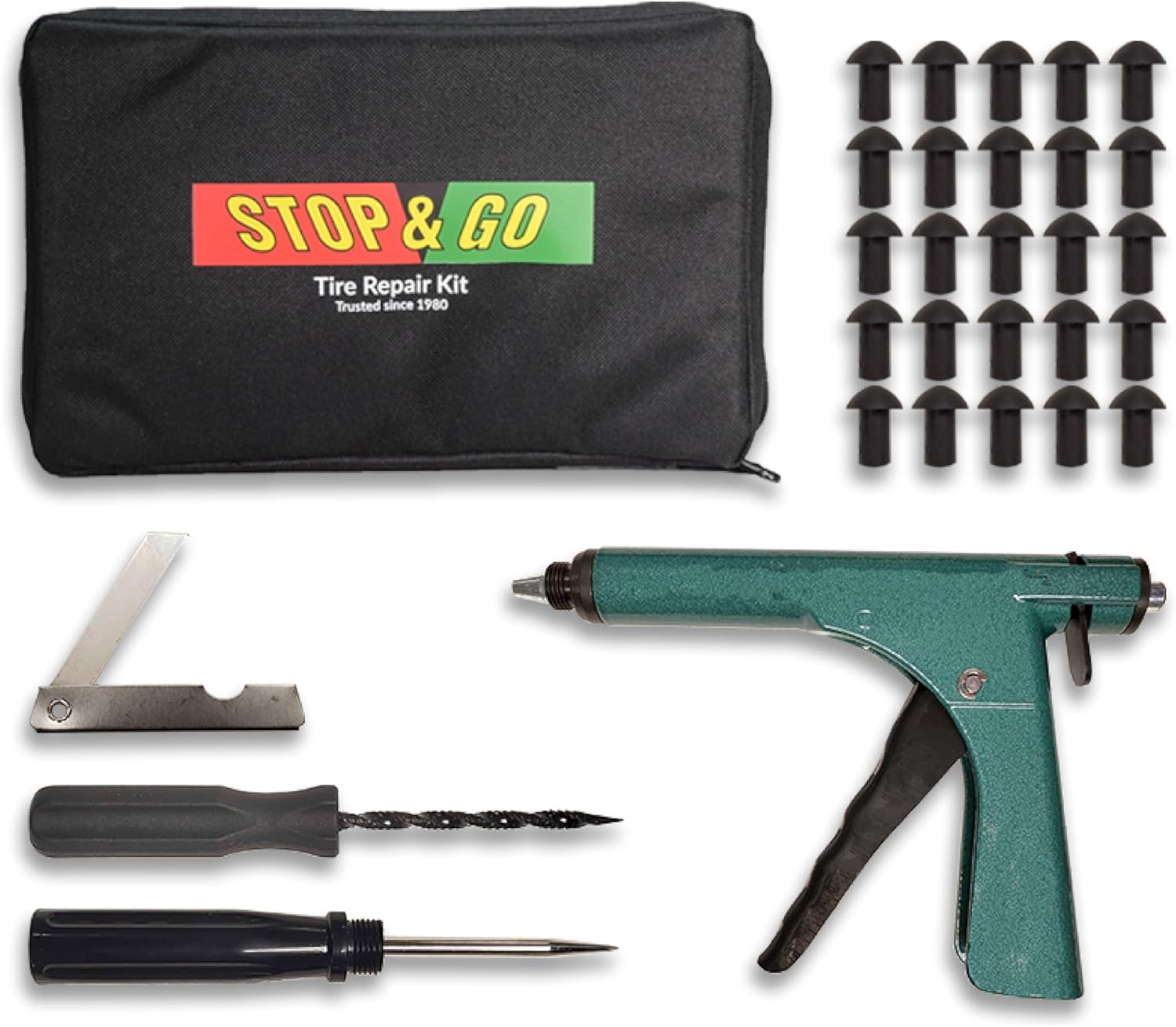 Stop & Go 1075 Tubeless Tire Plugger Repair Kit for Vehicles