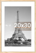 upsimples 20x30 Poster Frame for 16x24 with Mat or 20x30 - Natural