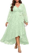 Plus Size Dresses Wedding Guest - Floral Long Sleeve Maxi Dress