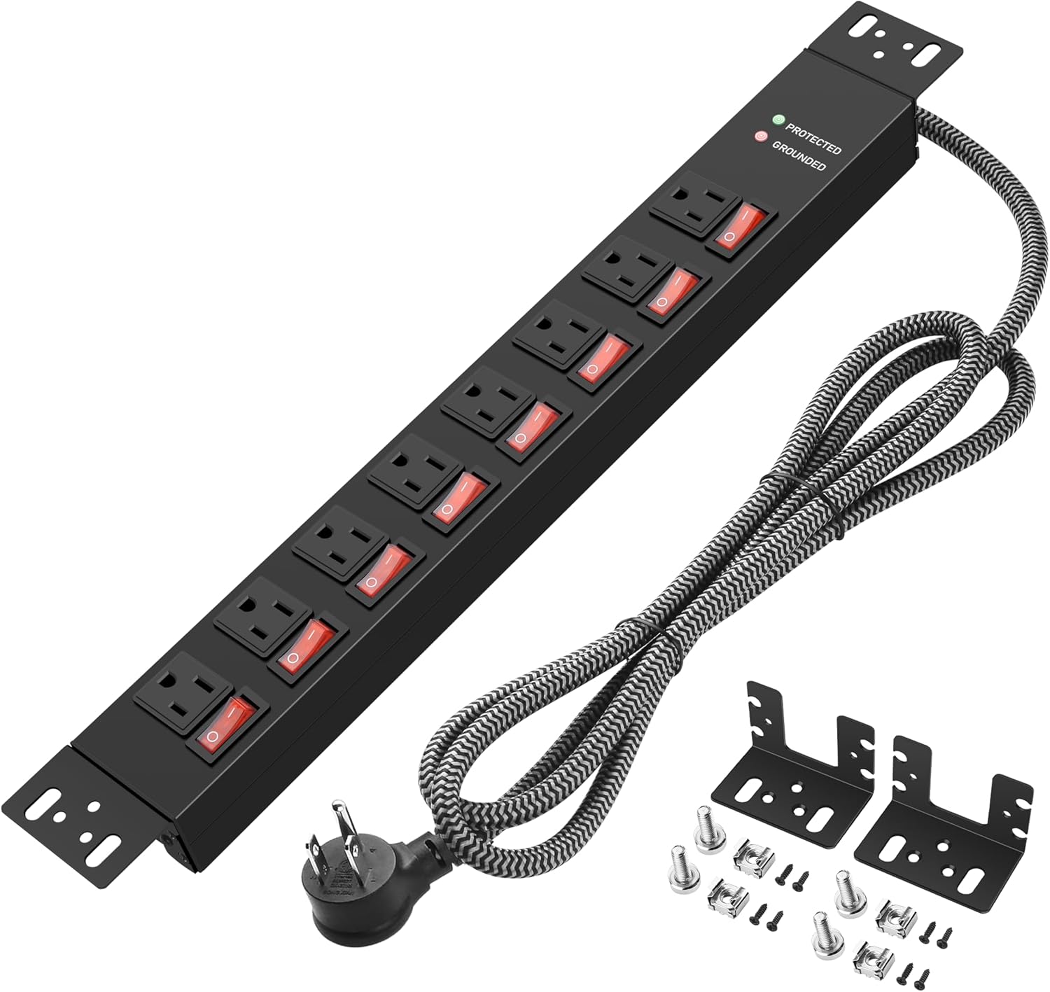 Rack Mount Power Strips with Surge Protection and Switches