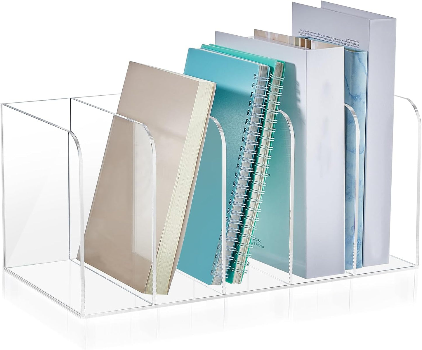 Suzile Clear Acrylic Magazine File Holder for Desk Organization