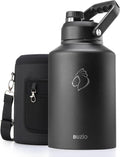 BUZIO 1 Gallon Insulated Water Bottle 128oz - Keeps Drinks Cold 48 Hrs