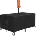 Square Patio Table Cover with Umbrella Hole - Heavy Duty Waterproof