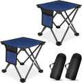 Folding Camping Stool 2 Pack - Lightweight Portable Seat for Travel