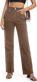 Women's High Waisted Straight Leg Jeans - Tummy Control Comfort