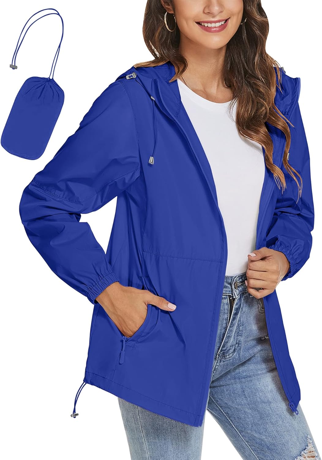 TCOT Womens Rain Jackets Waterproof Windbreaker Lightweight Coat