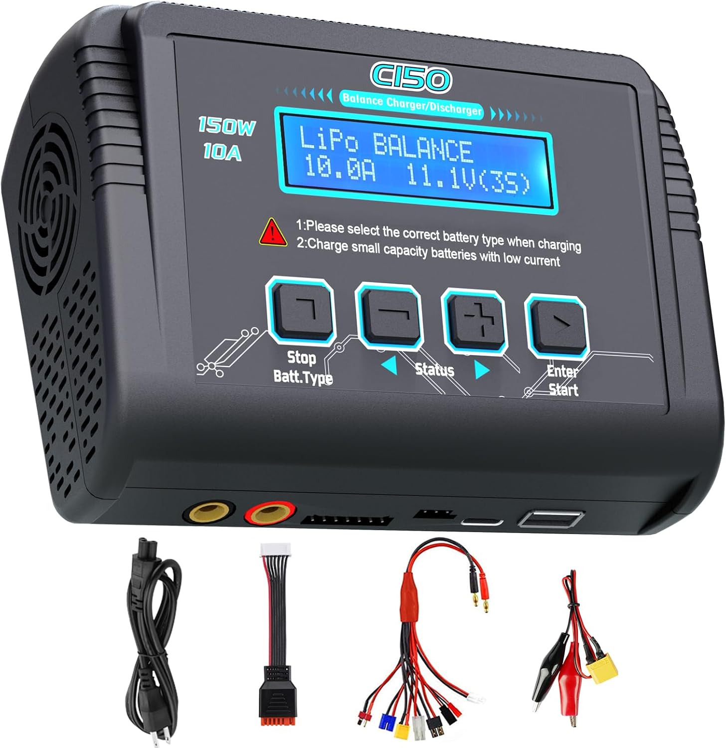 1-6S Balance Charger for LiPo Li-ion NiMH NiCd Pb Batteries 150W