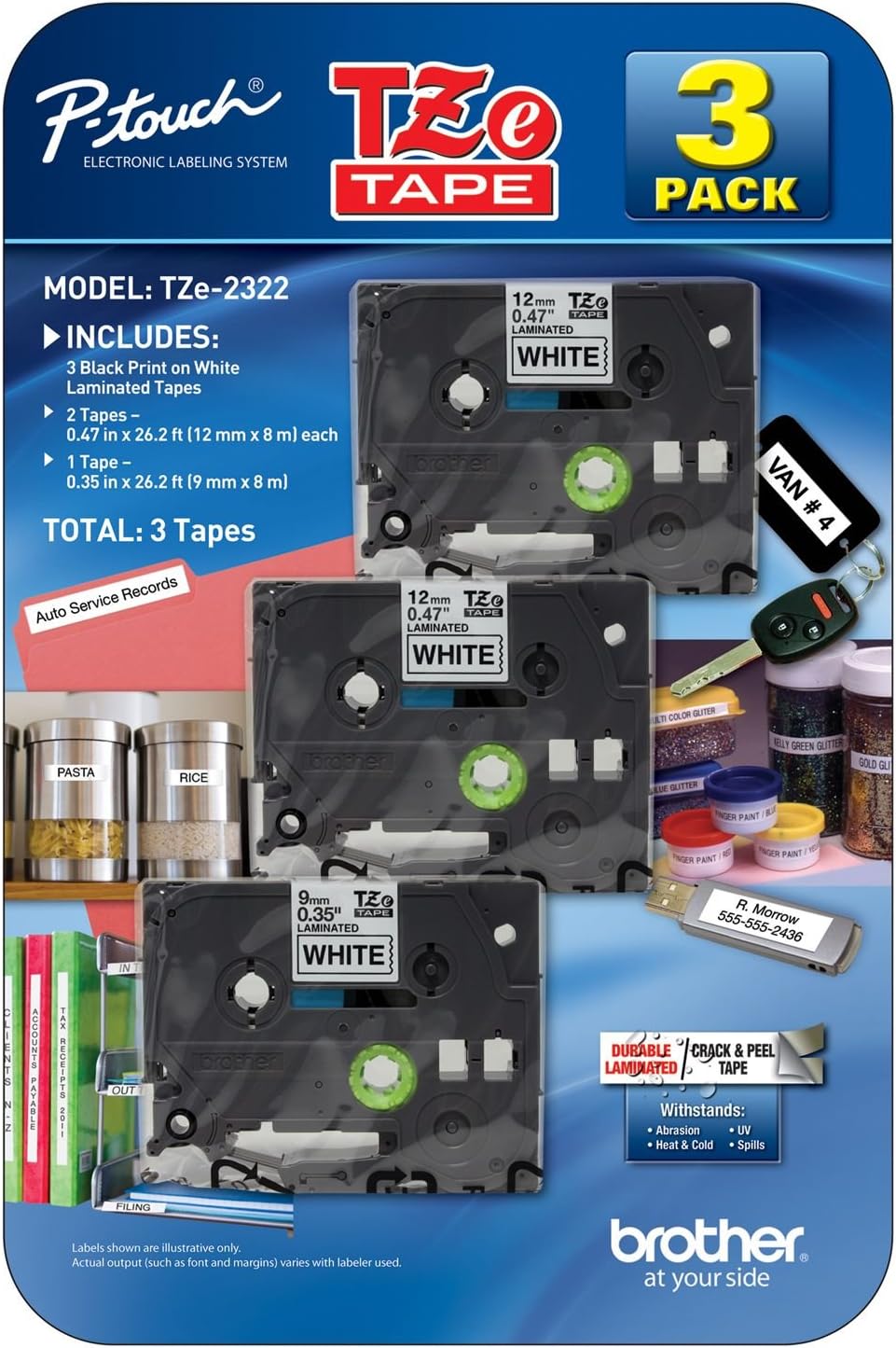 Brother P-Touch Label Tape Assorted Pack for All Your Needs