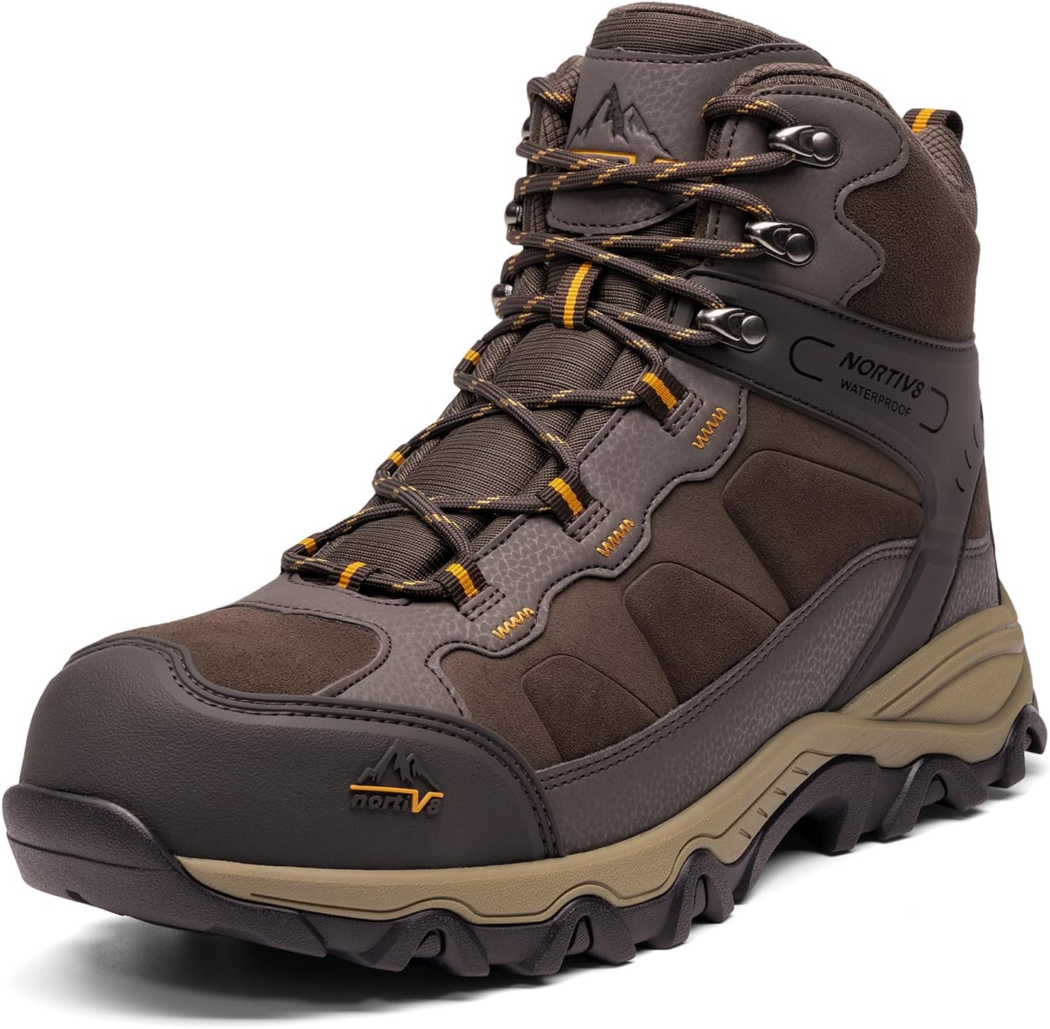 NORTIV 8 Waterproof Steel Toe Boots for Men - Safety & Comfort