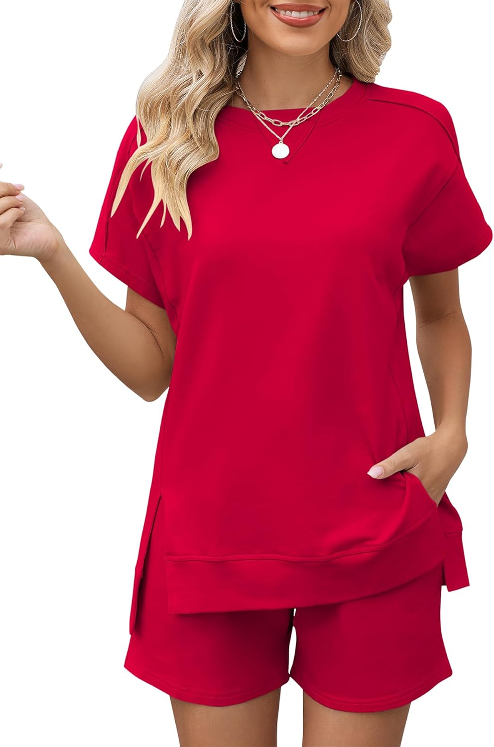 LOMON Womens Fashion 2 Piece Outfits for Summer Comfort