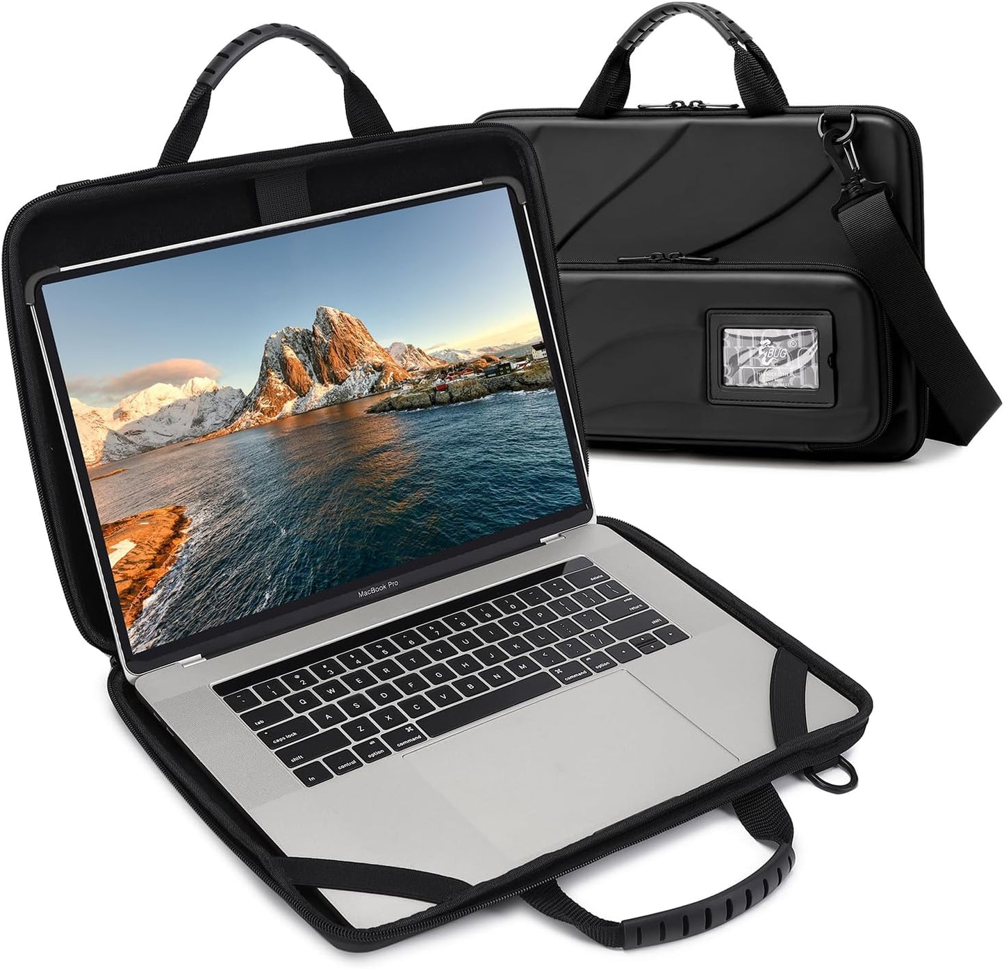 Hard Shell Laptop Case for Men Women with Shoulder Strap