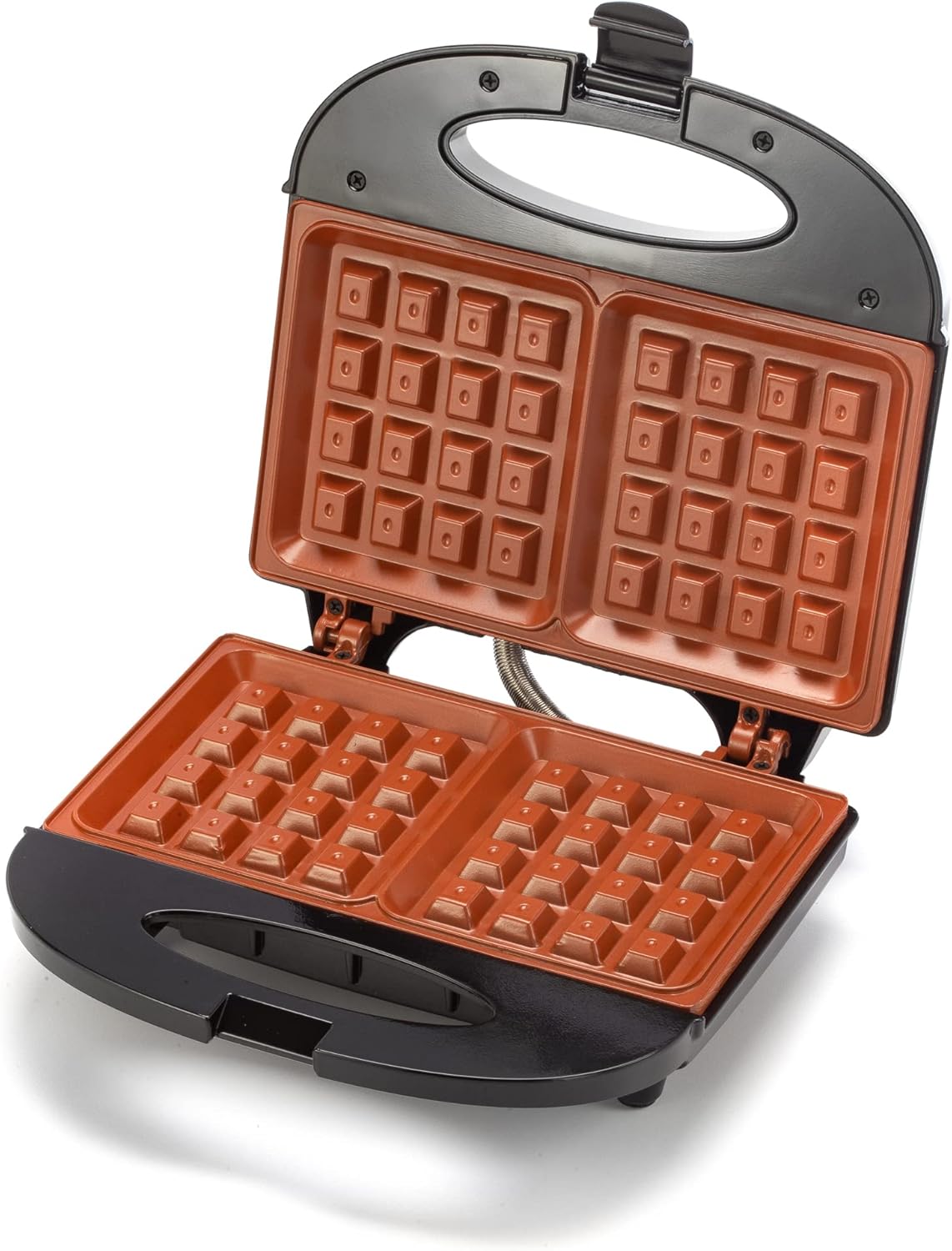 Zenith Waffle Grill Maker: Easy Clean Copper Plates