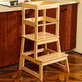 Kitchen Step Stool for Kids with Safety Rail - Toddler Standing Tower