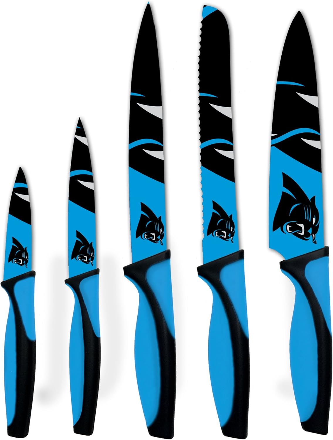 NFL Carolina Panthers 5-Piece Kitchen Knife Set for Fans