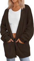 LILLUSORY Womens Oversized Cardigan - Soft Knit with Pockets