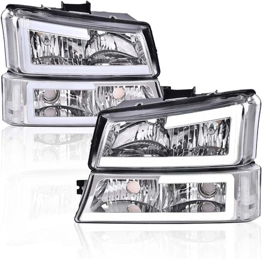 PIT66 LED Headlight Assembly for 03-06 Chevy Silverado & Avalanche