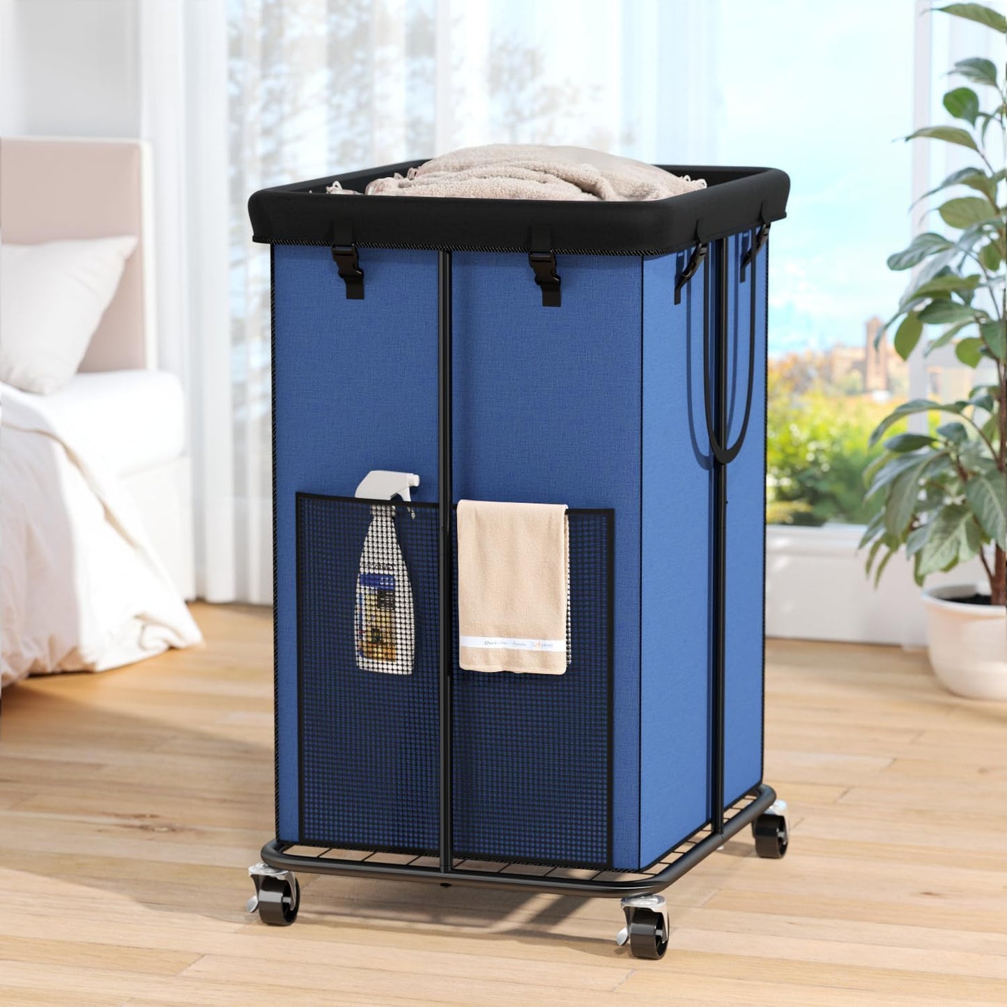 150L Laundry Hamper with Wheels for Effortless Transport
