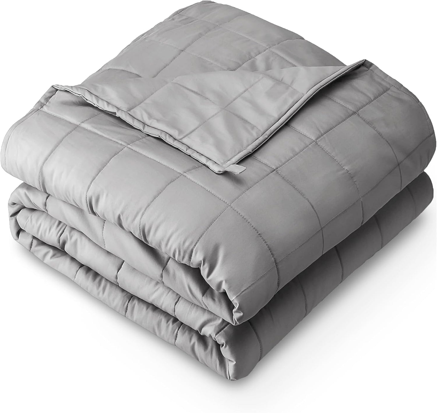 Bare Home Weighted Blanket 100% Cotton 60x80 Light Grey Comfort