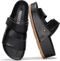 Project Cloud Genuine Leather Platform Sandals Women - Memory Foam on