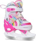 Girls Adjustable Ice Skates for Kids - Warm Fleece, Durable Blade
