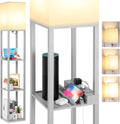FOLKSMATE LED Shelf Floor Lamp - Touch Dimmable Corner Light