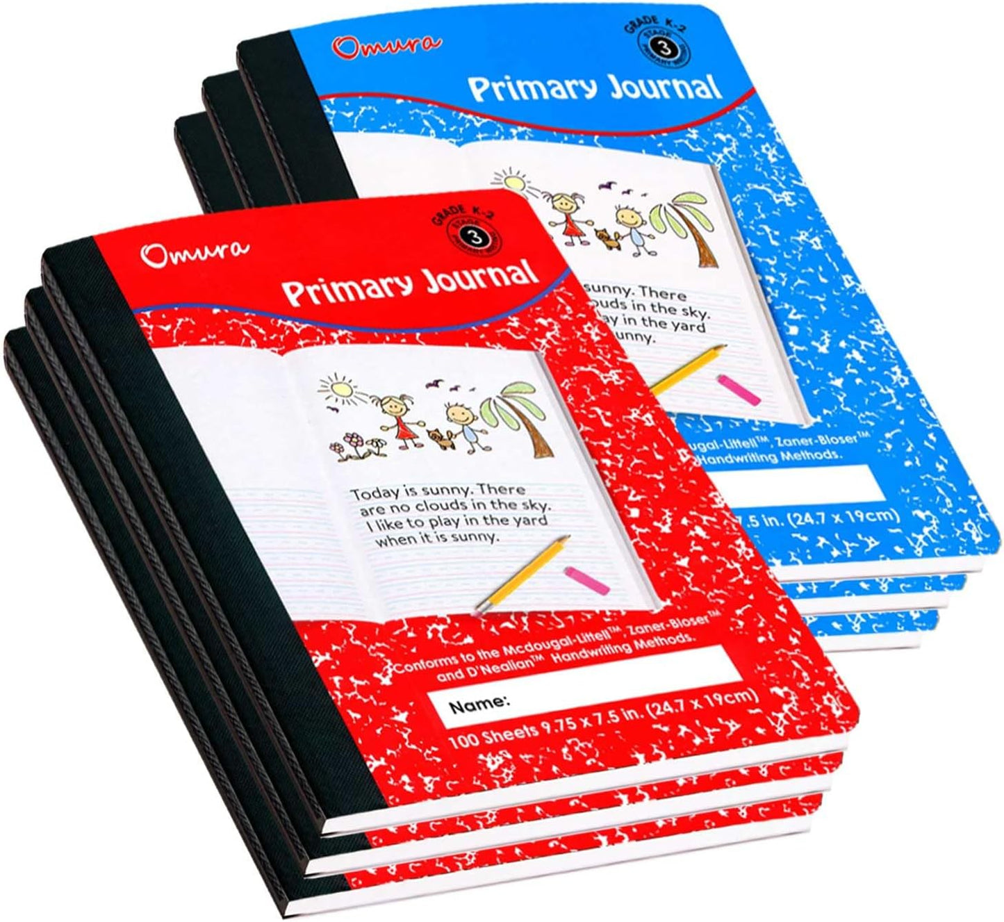 OMURA Half Page Primary Journal Notebook Kit