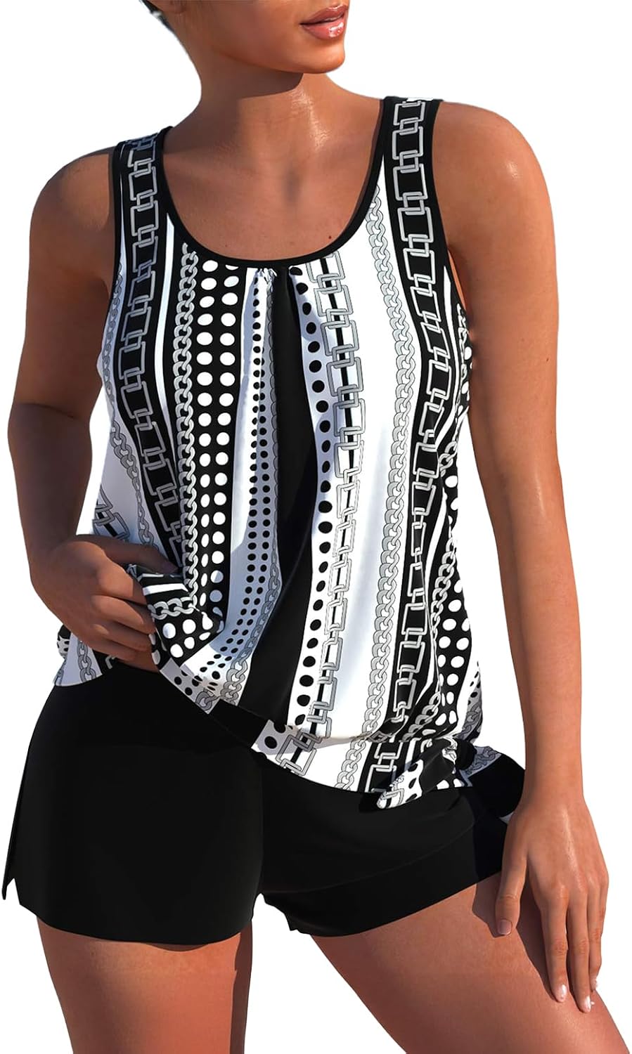 ROSEWE Womens Modest Tankini Swimsuits for Active Summer Fun