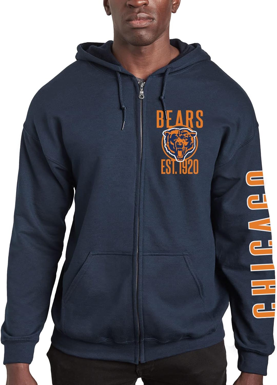 Chicago Bears MVP Zip Hoodie - Unisex Adult Sweatshirt