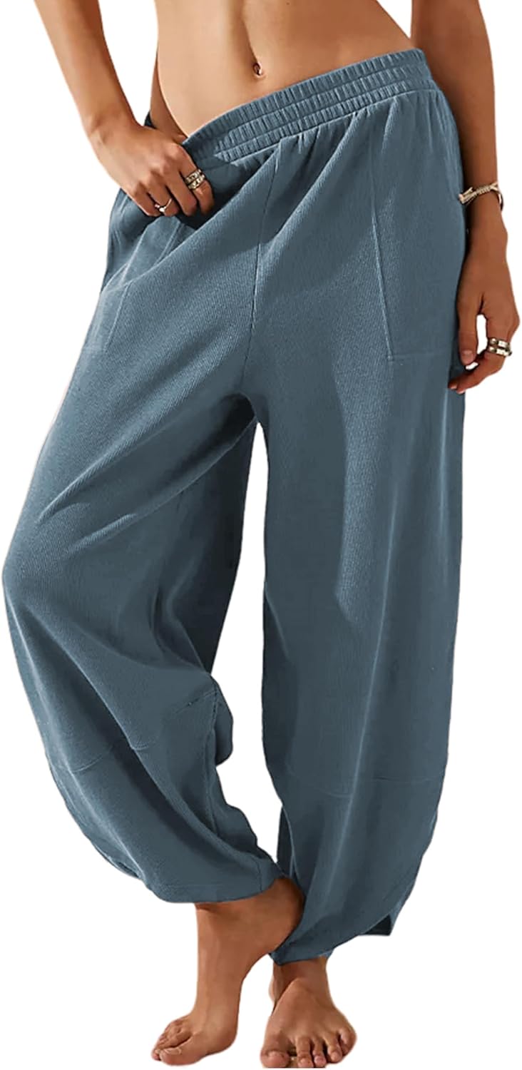 Springrain Womens Baggy Wide Leg Pants for Effortless Style