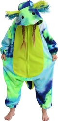 Axolotl Kids Onesie Pajamas - Cozy Flannel Animal Costume for 2-11