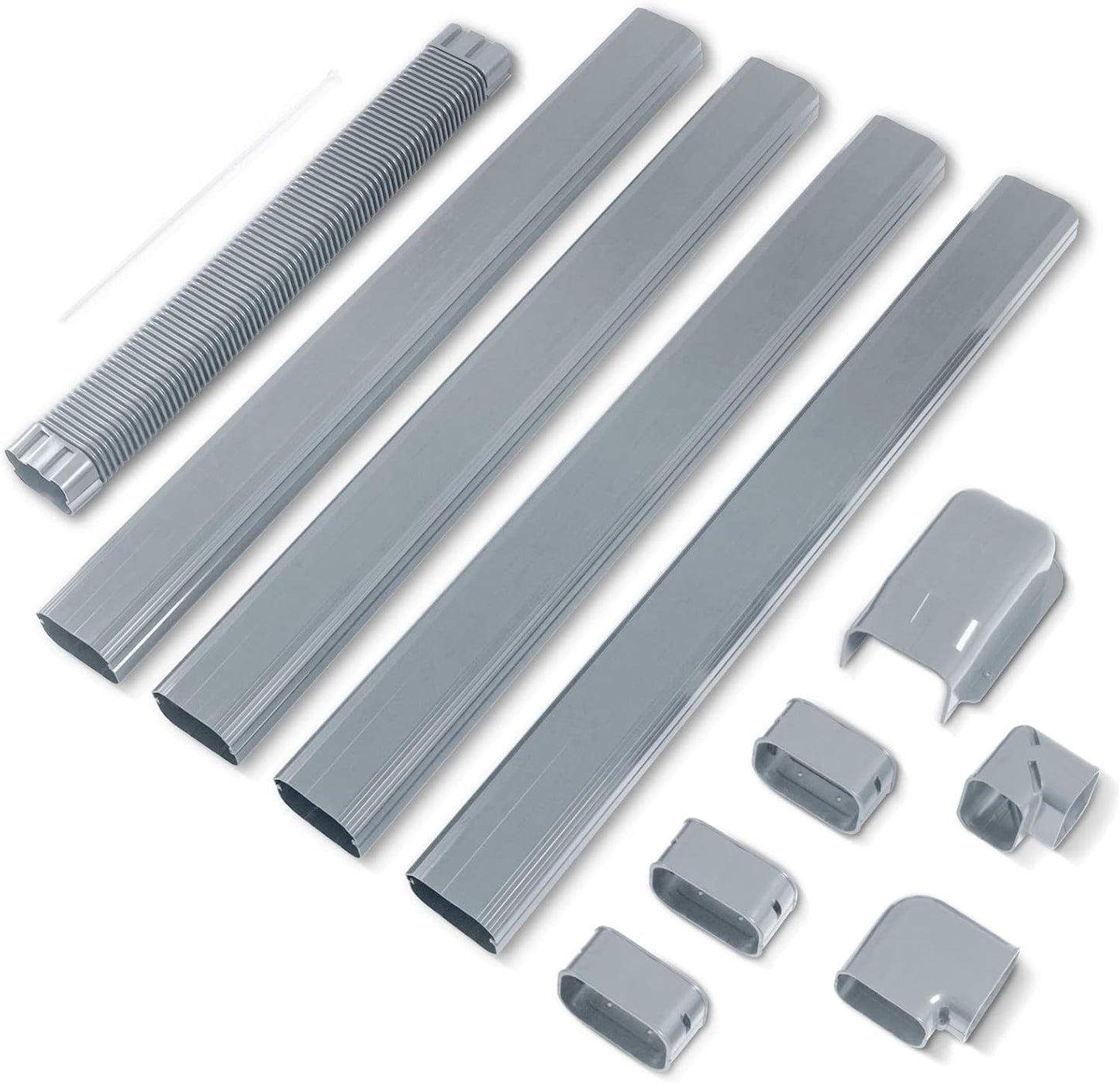 LyPrem Grey 16.5Ft Mini Split Line Cover Kit - Protects & Conceals