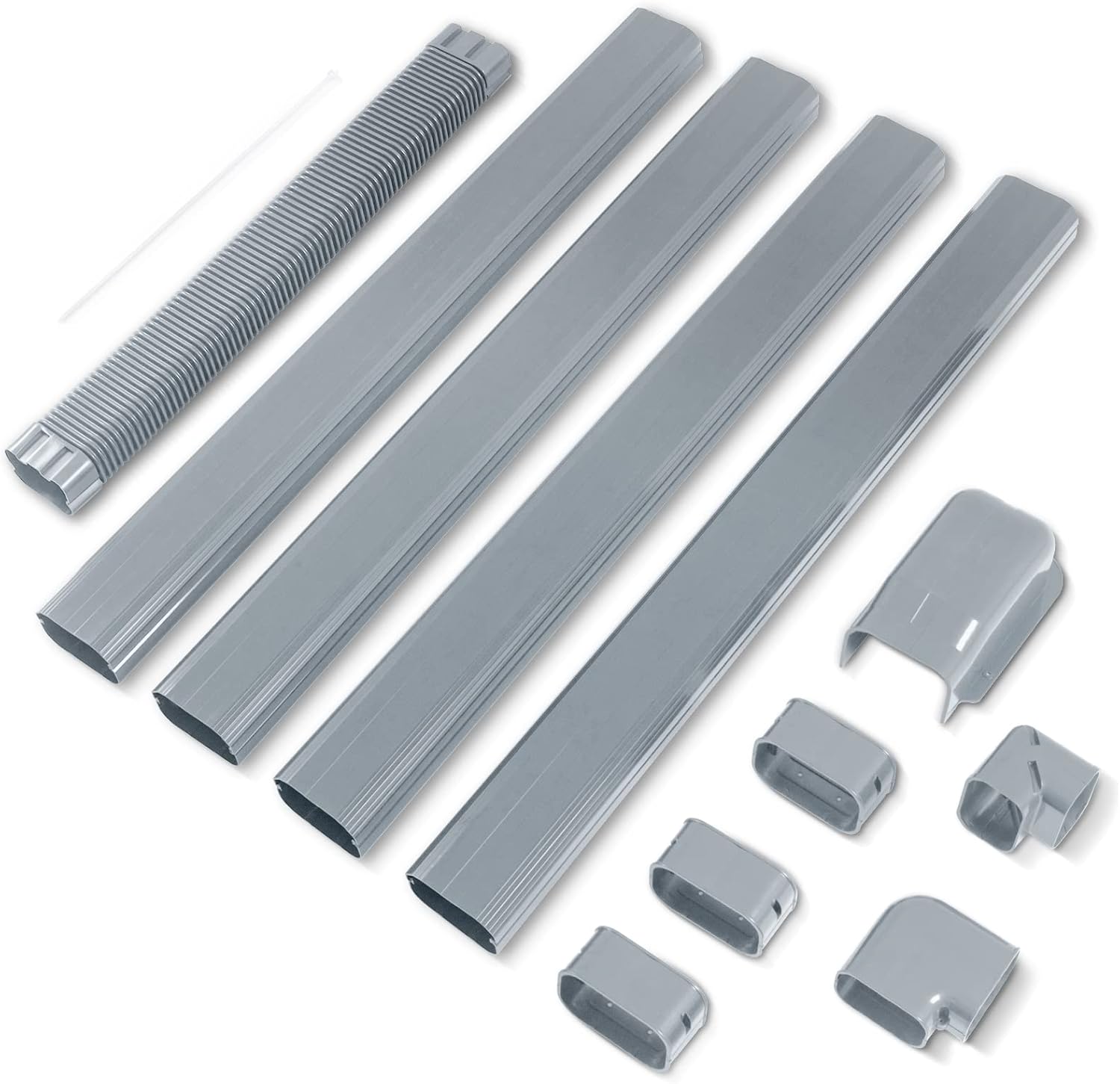 LyPrem Grey 16.5Ft Mini Split Line Cover Kit - Protects & Conceals