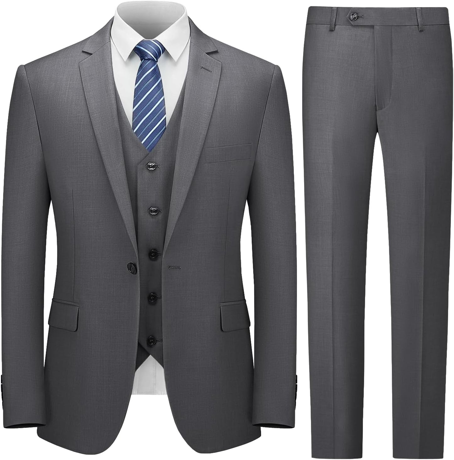 Cooper & Nelson Men's Slim Fit 3 Piece Suit Tuxedo Set Review