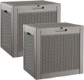 32 Gallon Resin Deck Box 2 Pack Outdoor Storage - Double Value