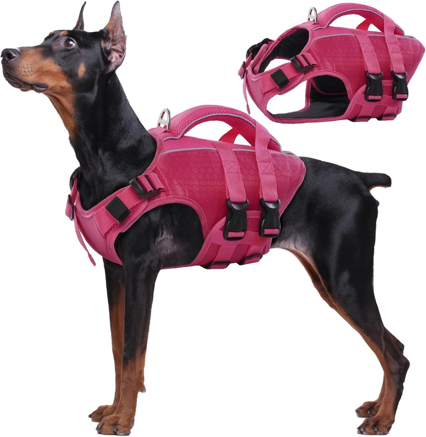 Kuoser Dog Life Jacket High Flotation for Safe Water Fun