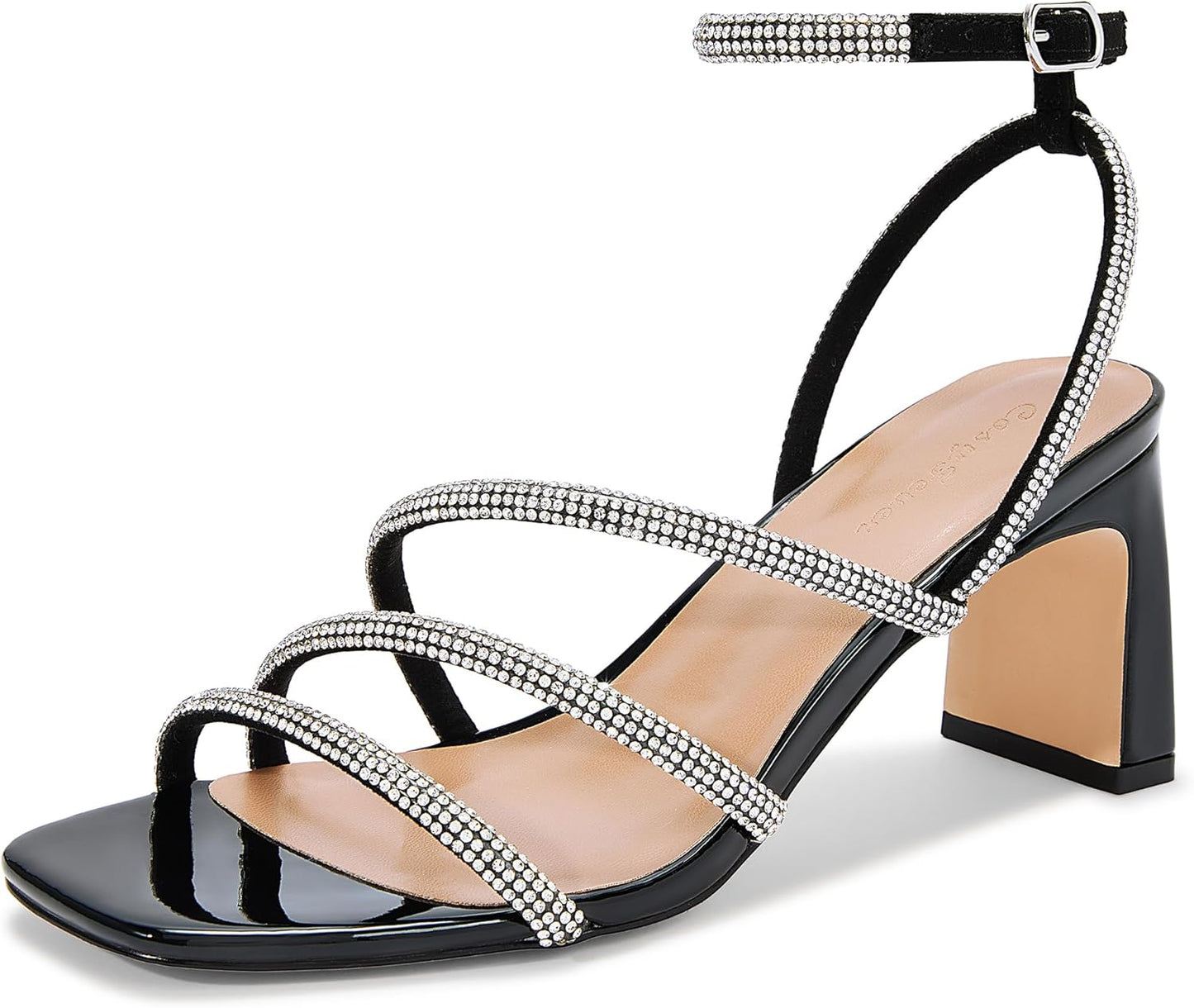 Stunning Rhinestone Sandals with Ankle Strap for Any Occasion