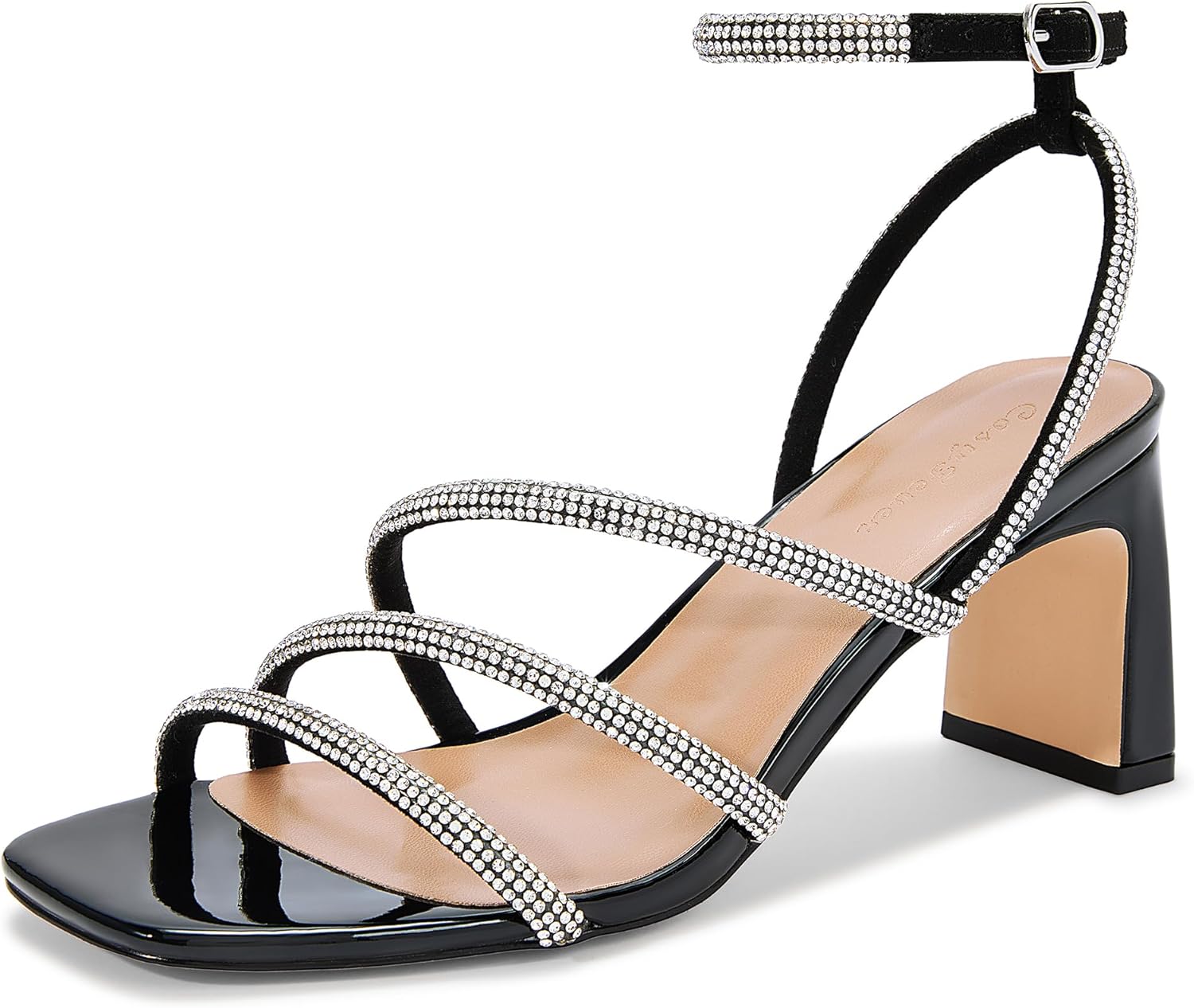 Stunning Rhinestone Sandals with Ankle Strap for Any Occasion
